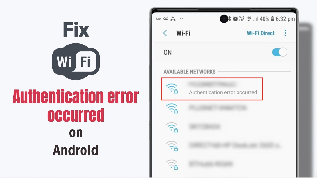 Wifi Authentication problem
