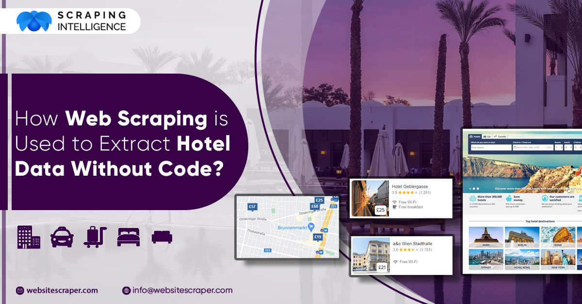 How Web Scraping is Used to Extract Hotel Data Without Code?