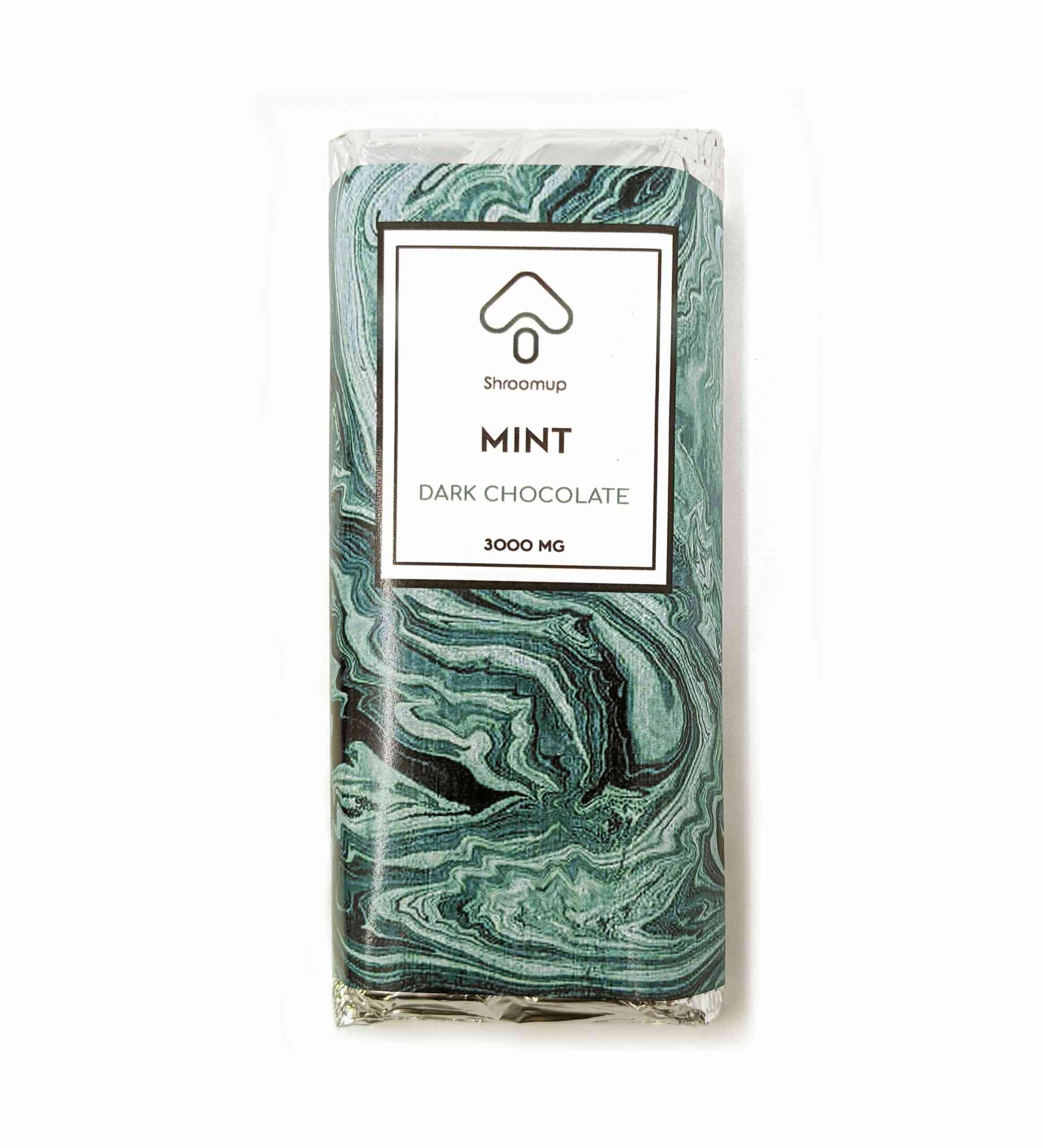 SHROOMUP - MINT DARK CHOCOLATE BAR - 3000MG