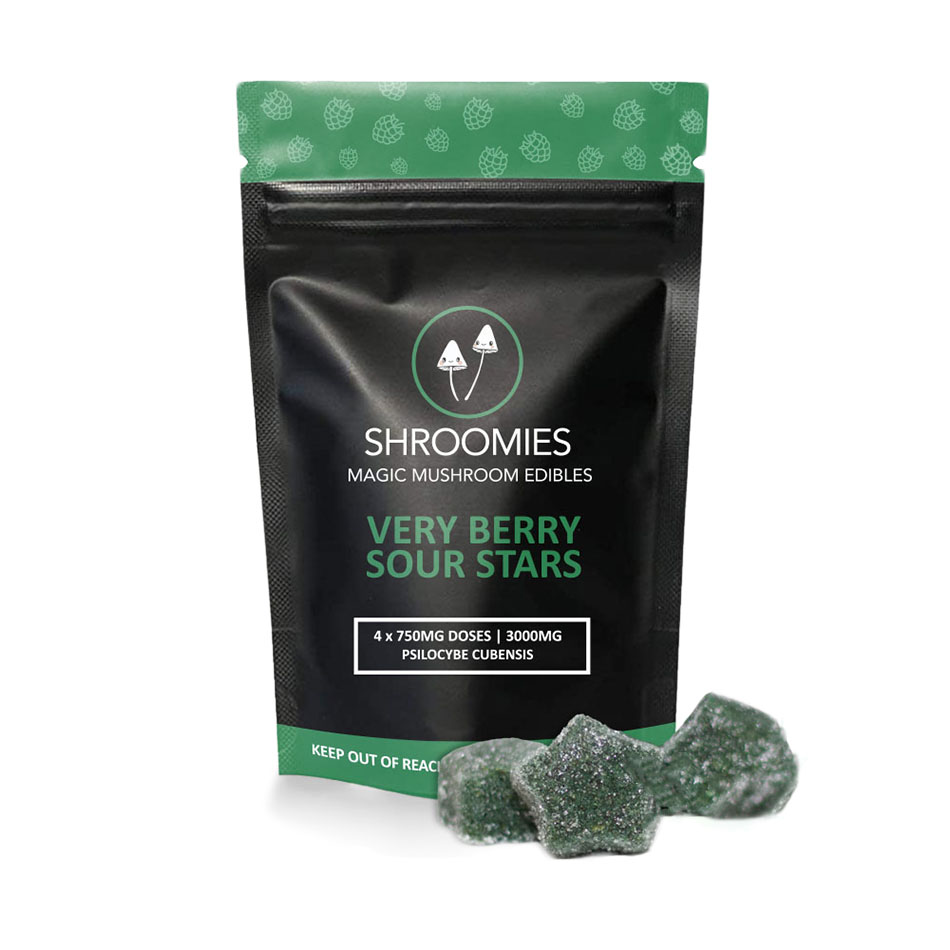 SHROOMIES - VERY BERRY SOUR GUMMY STARS – 3000MG