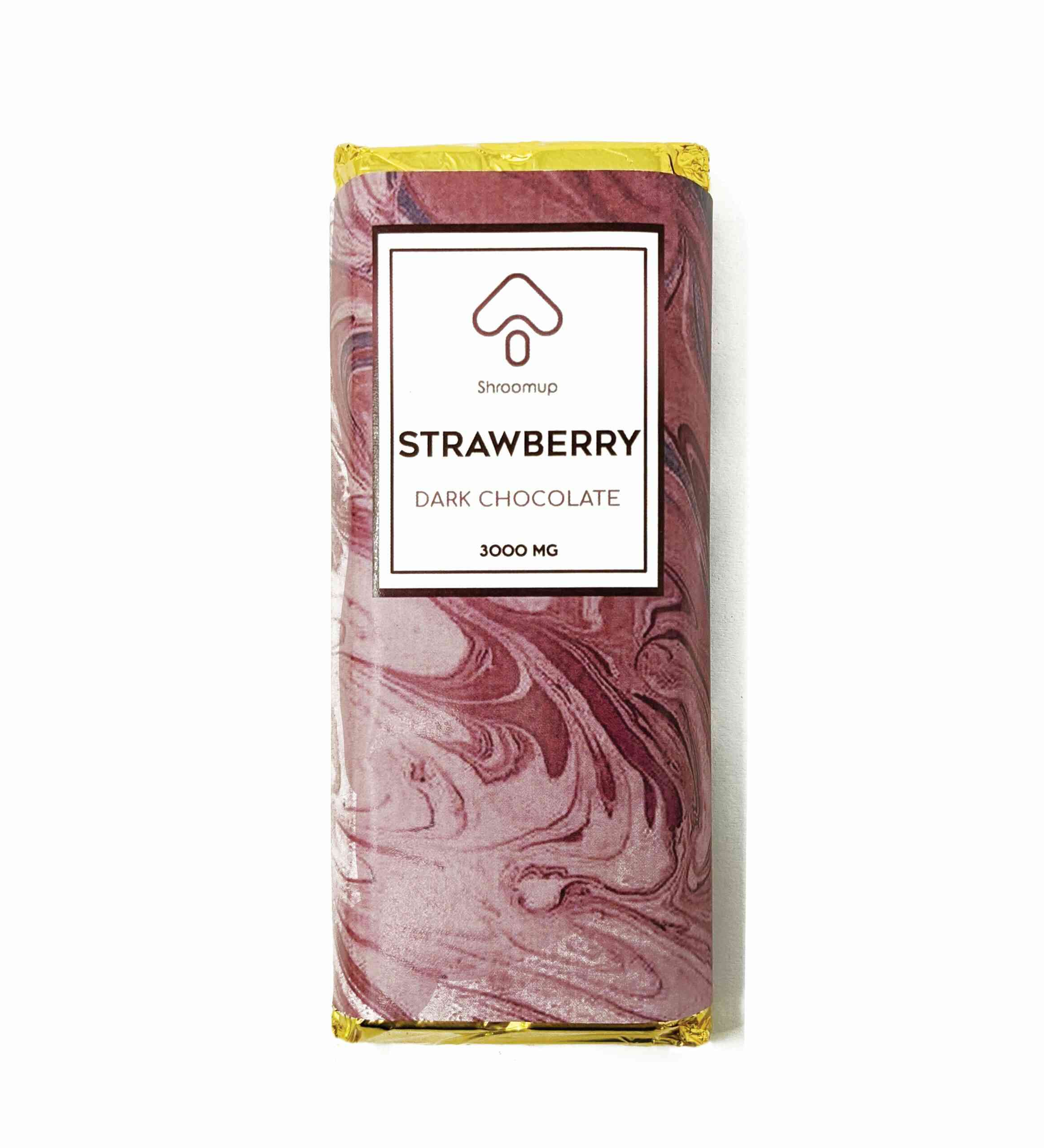 SHROOMUP - STRAWBERRY DARK CHOCOLATE BAR - 3000MG