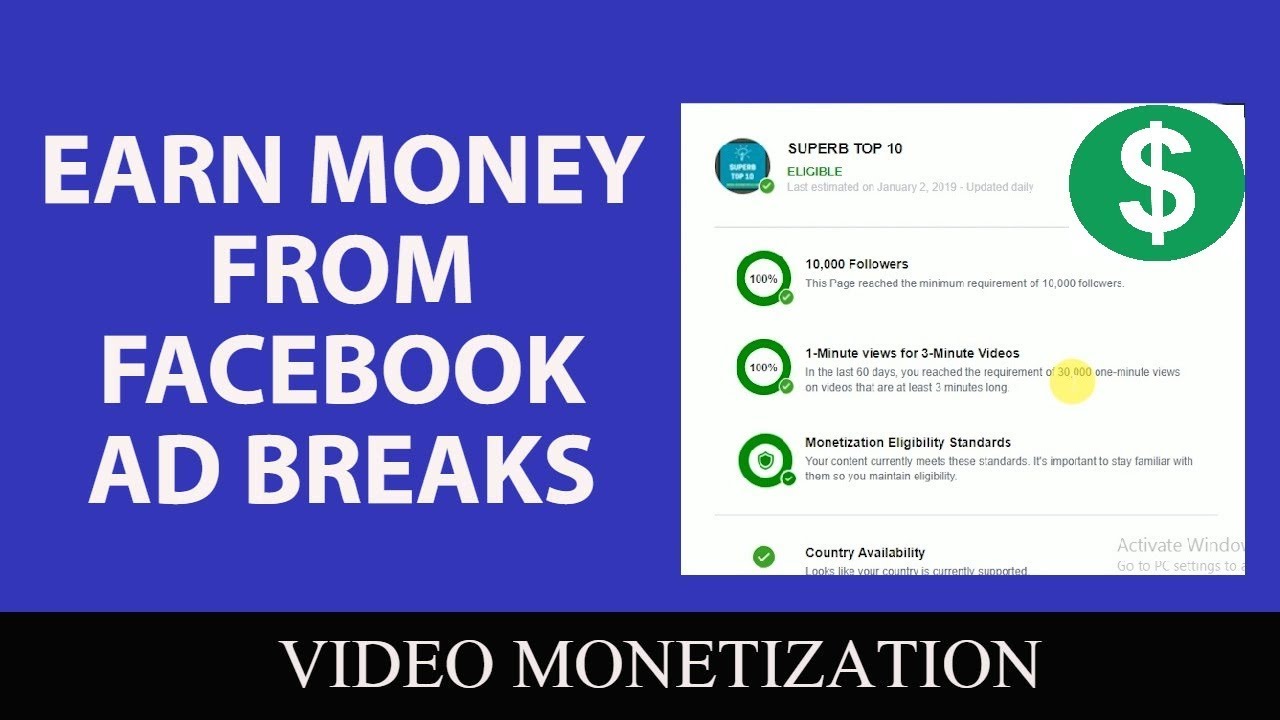 How to earn money from Facebook videos