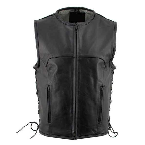 Men's Motorcycle Leather Vests and Ladies' Leather Vests