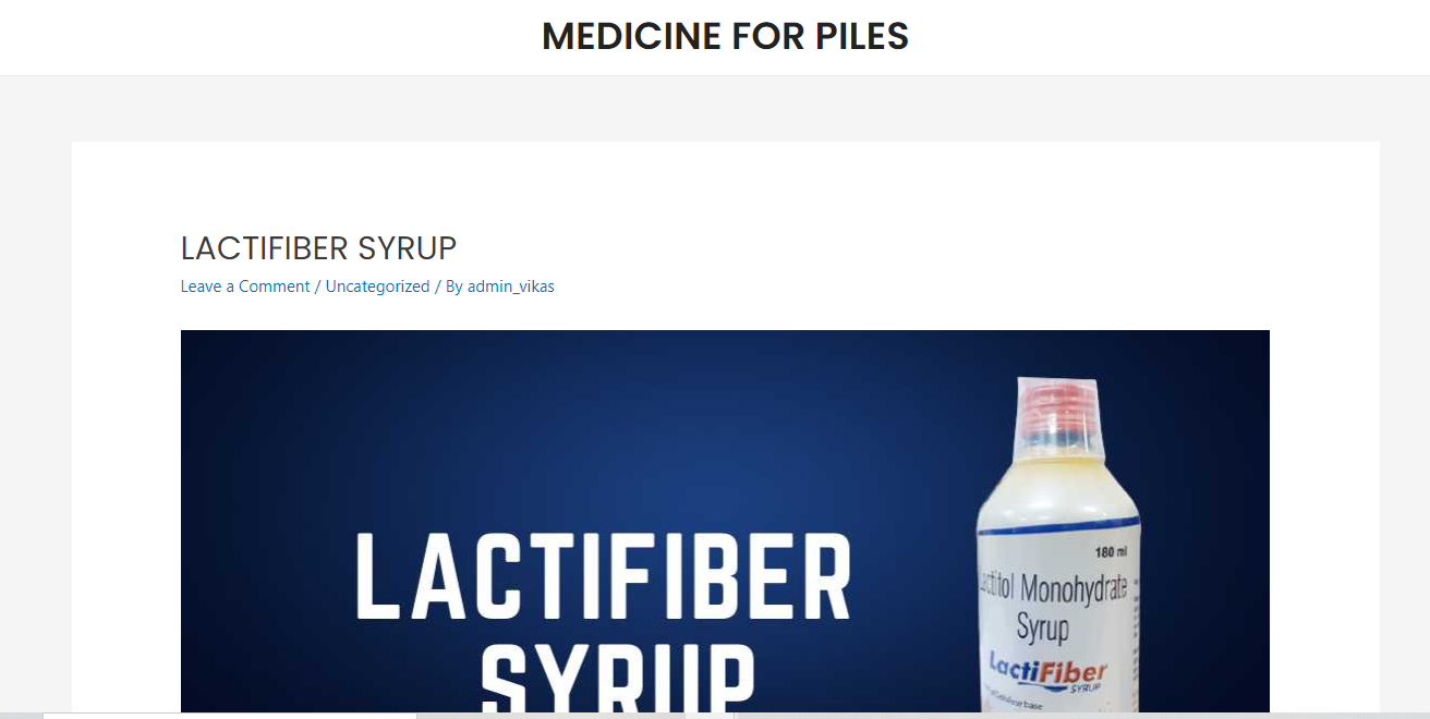 Lactifiber syrup