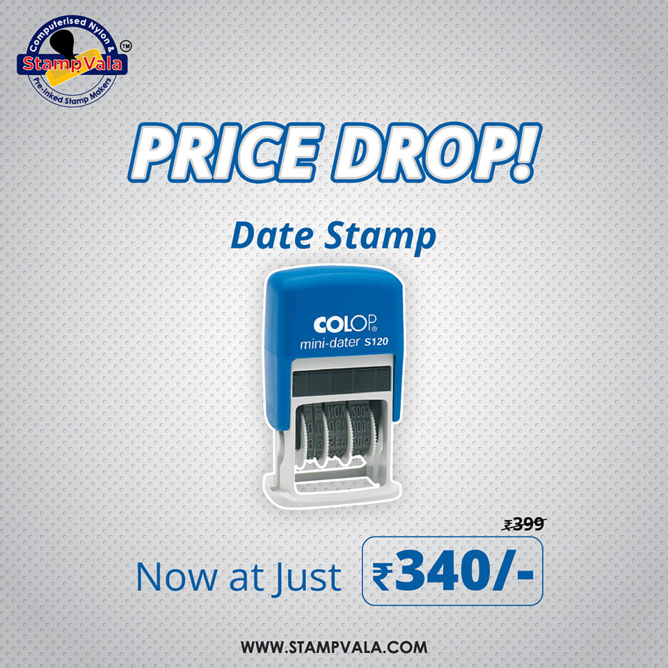 PRICE DROP! Stamp Vala offers Dater Stamps for Just Rs.340.