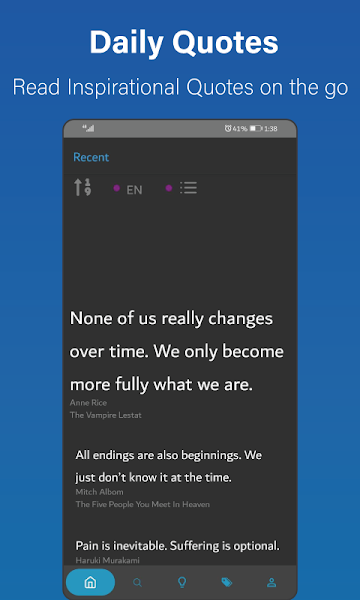 Quotes app for inspiration and motivation