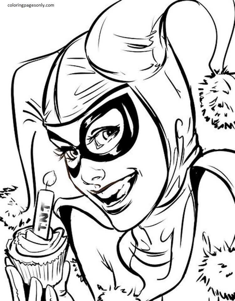 Harley Quinn coloring pages for adults