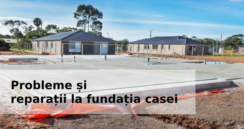 Probleme și reparații la fundația casei