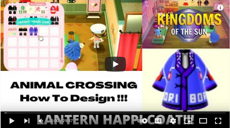 How To Design LANTERN HAPPI COAT - ANIMAL CROSSING NEW HORIZONS