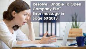 Sage 50 Won't Open Company