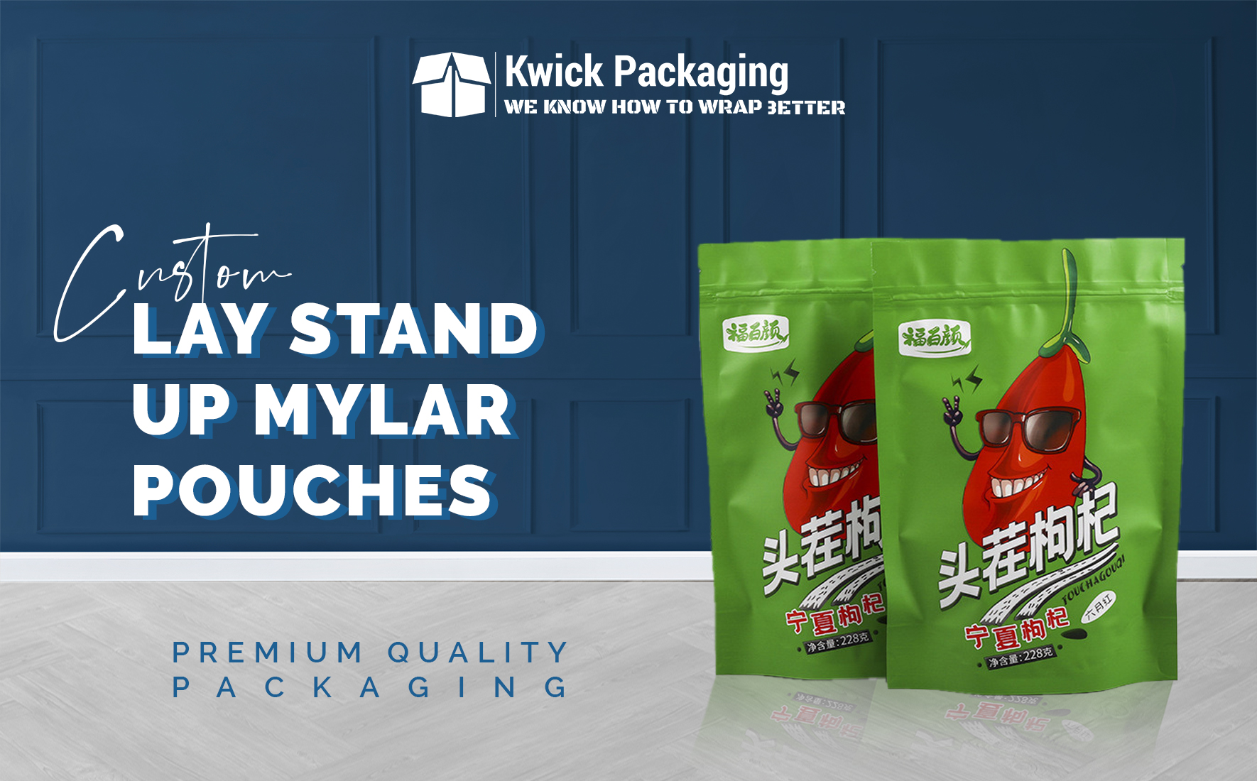 Custom Stand Up Mylar Pouches