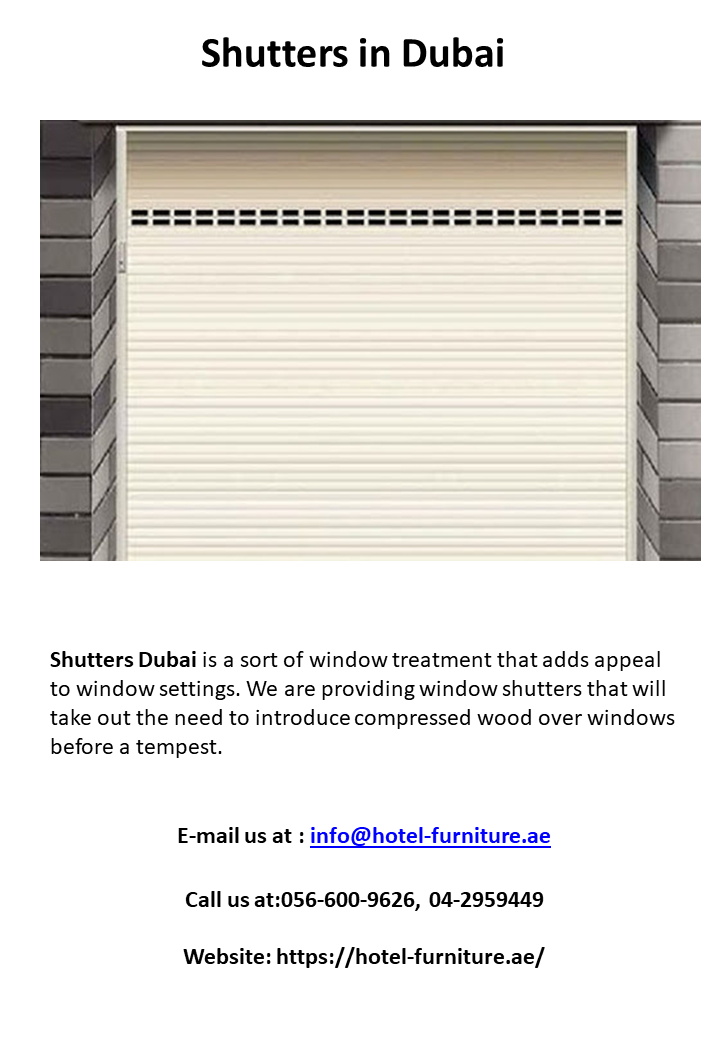 Shutters in Dubai