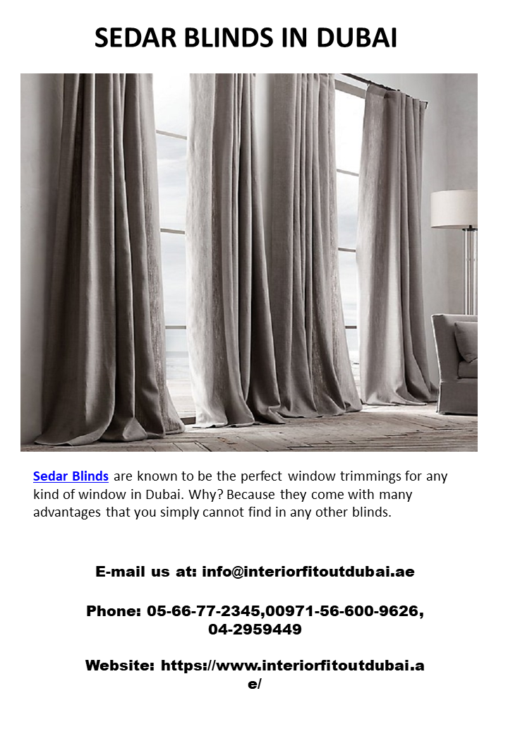 SEDAR BLINDS IN DUBAI