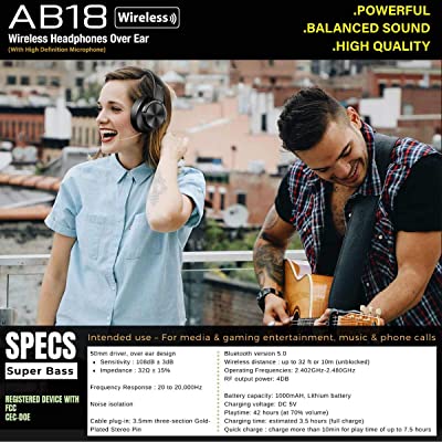 Over ear bluetooth headphones wireless