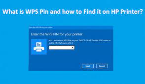 Where is the WPS pin located on my hp printer?