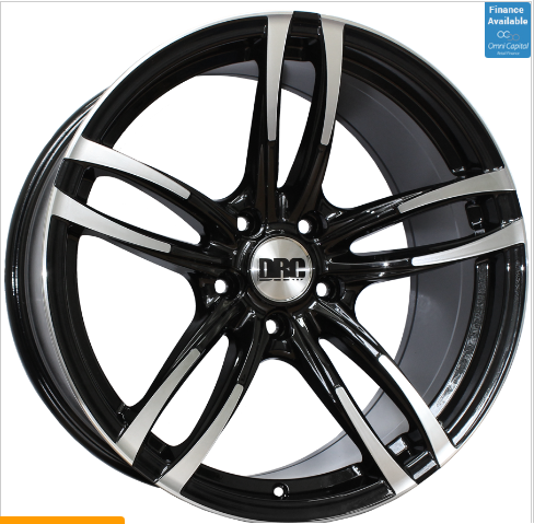 Shop 18 Inch DRC DMF Black / Polished Face Alloy Wheels At Online