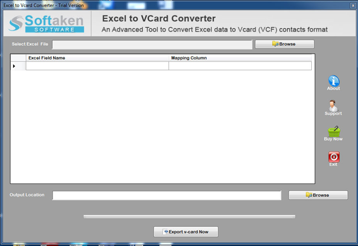 Excel to vCard Migrate Utility-Import Excel Contacts to VCF