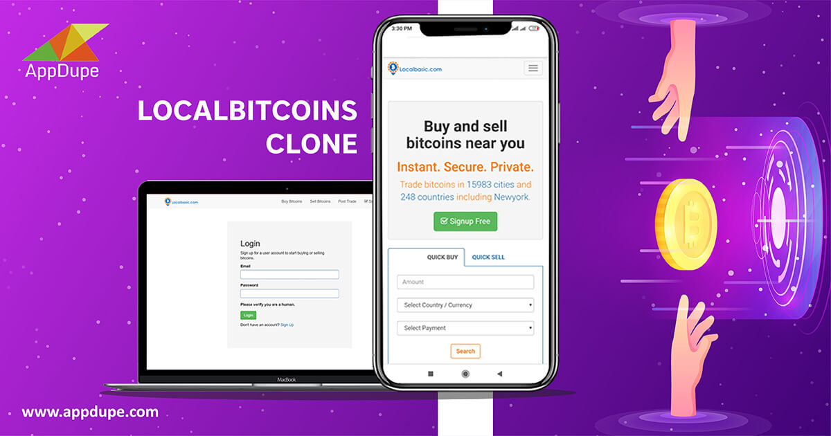 Create an excellent Cryptocurrency Exchange Like LocalBitcoins with a clone script