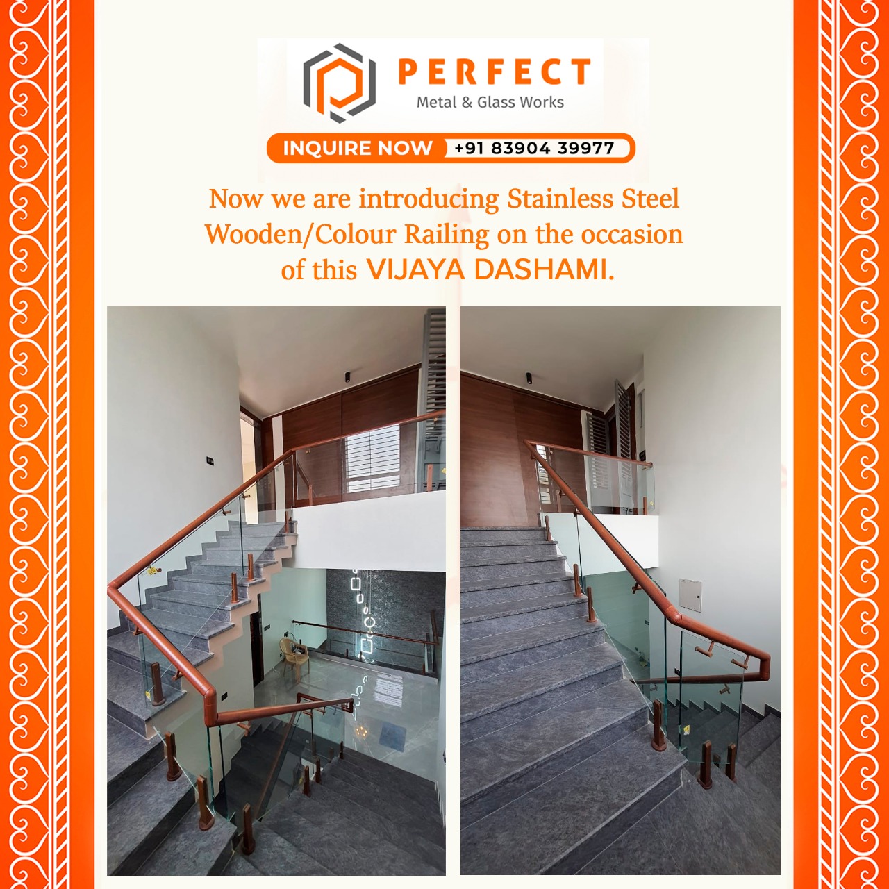 Steel railing with glass - Perfect Metal and Glass Works