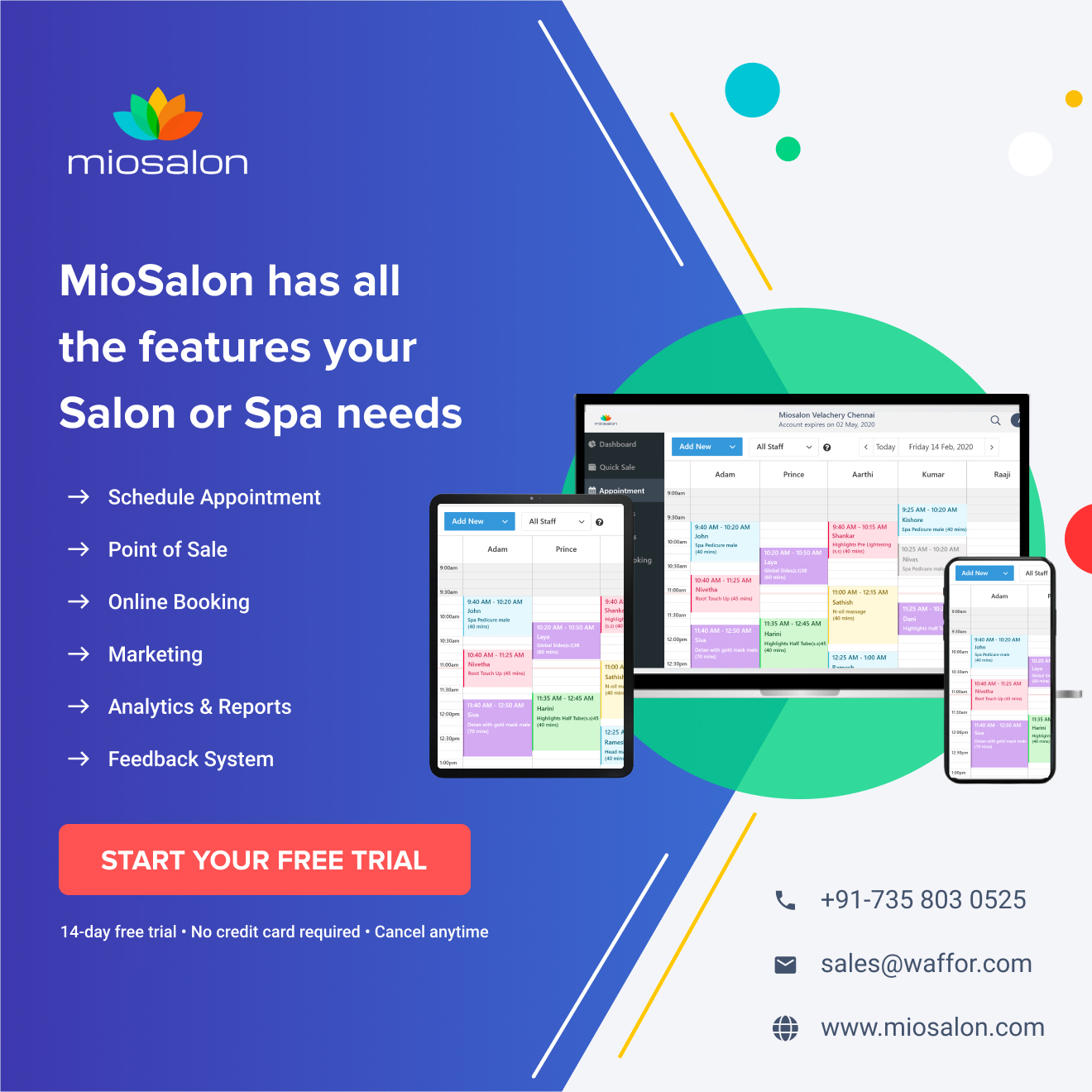 Salon and Spa Management Software - Miosalon