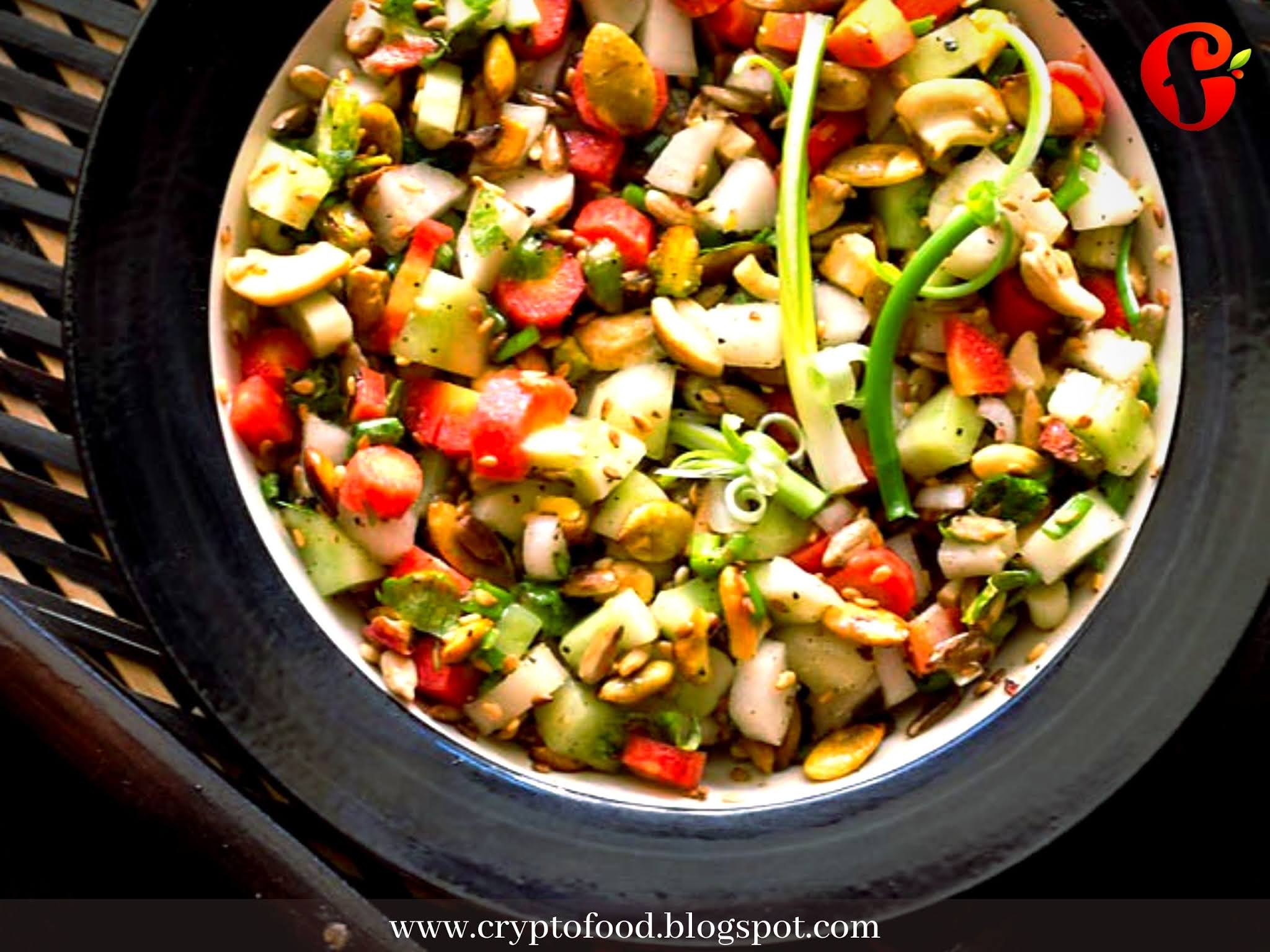 Super Healthy Vegetable Salad With Nuts | CryptoFood