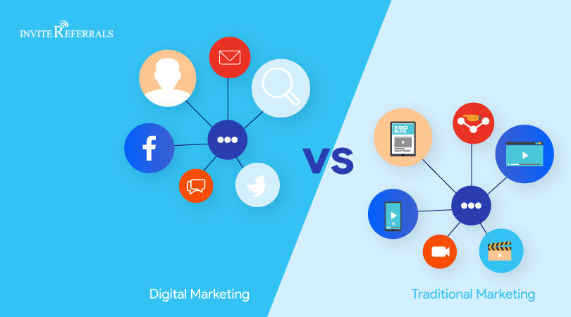Traditional marketing vs. Digital Marketing - Know the Difference.