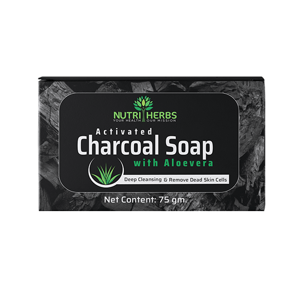 Nutriherbs Activated Charcoal Soap for Acne & Blackheads
