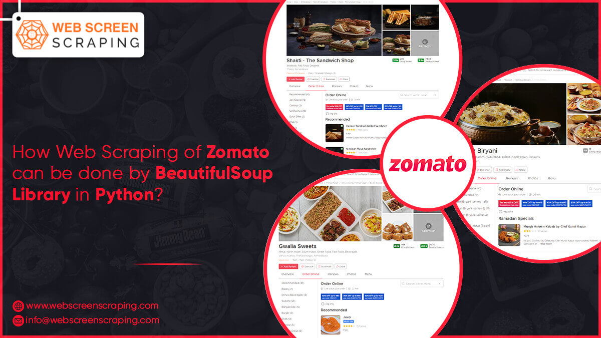 How Web Scraping Of Zomato Can Be Done By BeautifulSoup Library In Python?