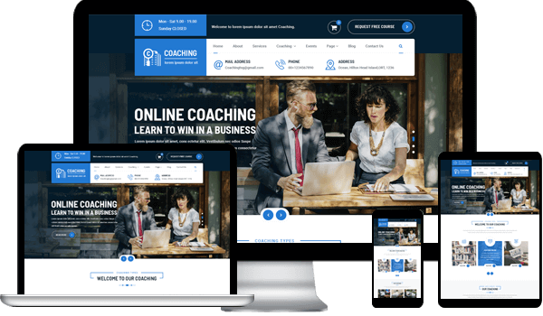 Free Coaching WordPress Theme For Coaching Classes