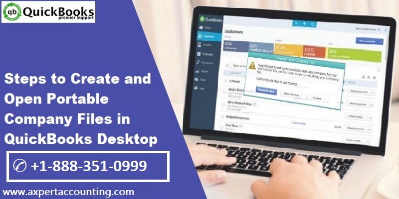 How to Create and Open Portable Company Files in QuickBooks Desktop?
