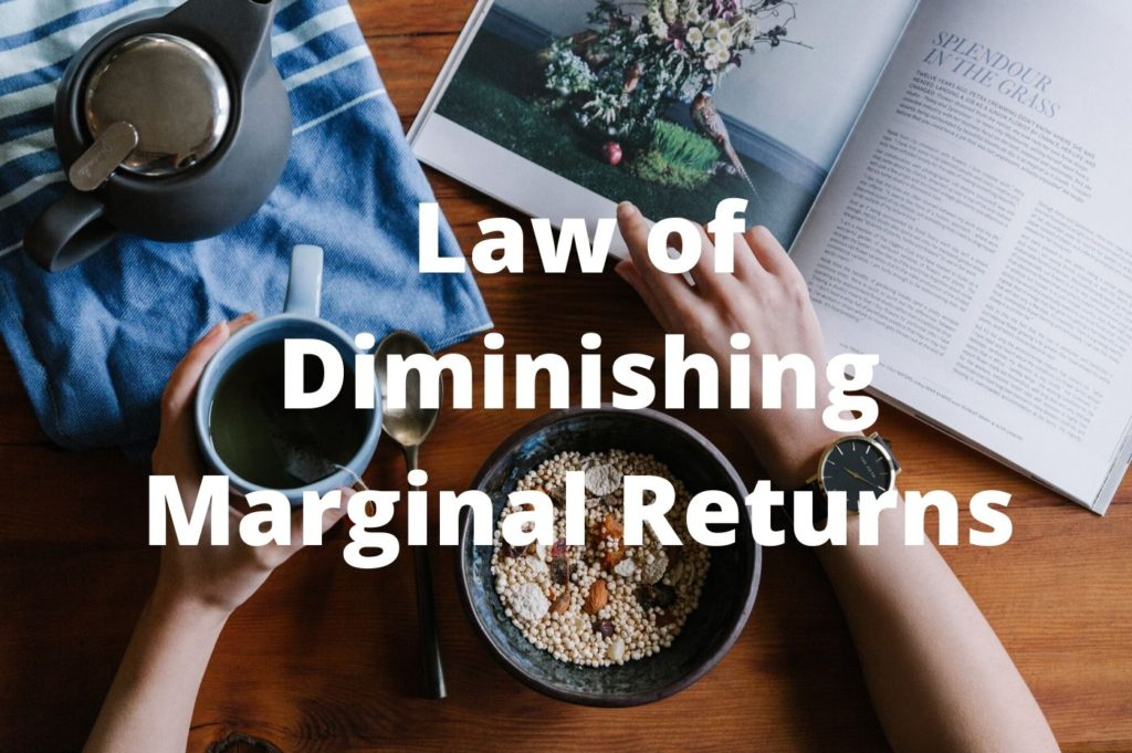 The Law of Diminishing Marginal Productivity Explanation