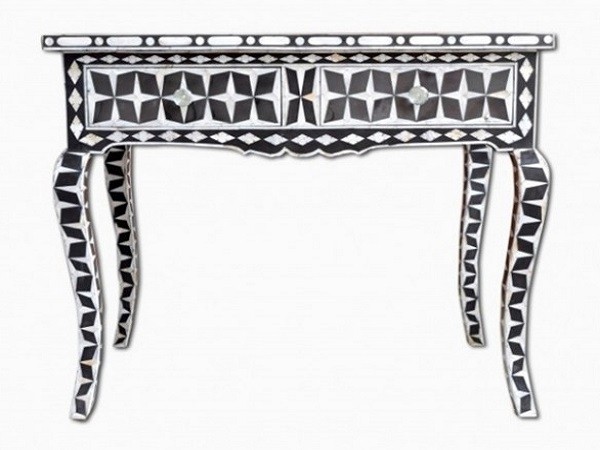 Handmade Bone Inlay Console Table