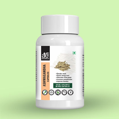 AE Naturals Organic Ashwagandha Capsules 60 Caps - Ae Naturals