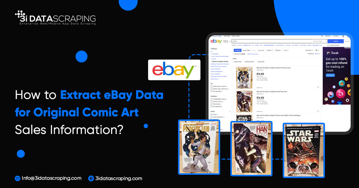 How to Extract eBay Data for Original Comic Art Sales Information?