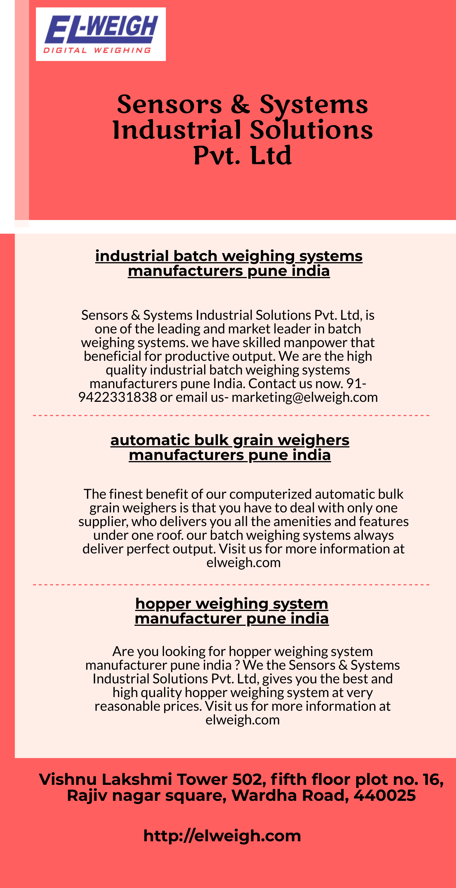 hopper weighing system manufacturer pune india