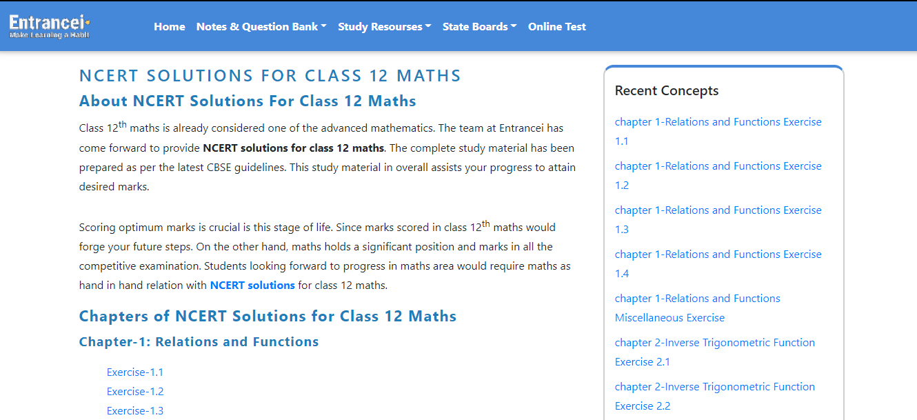 Where can I download the NCERT Solutions for Class 12 Maths?