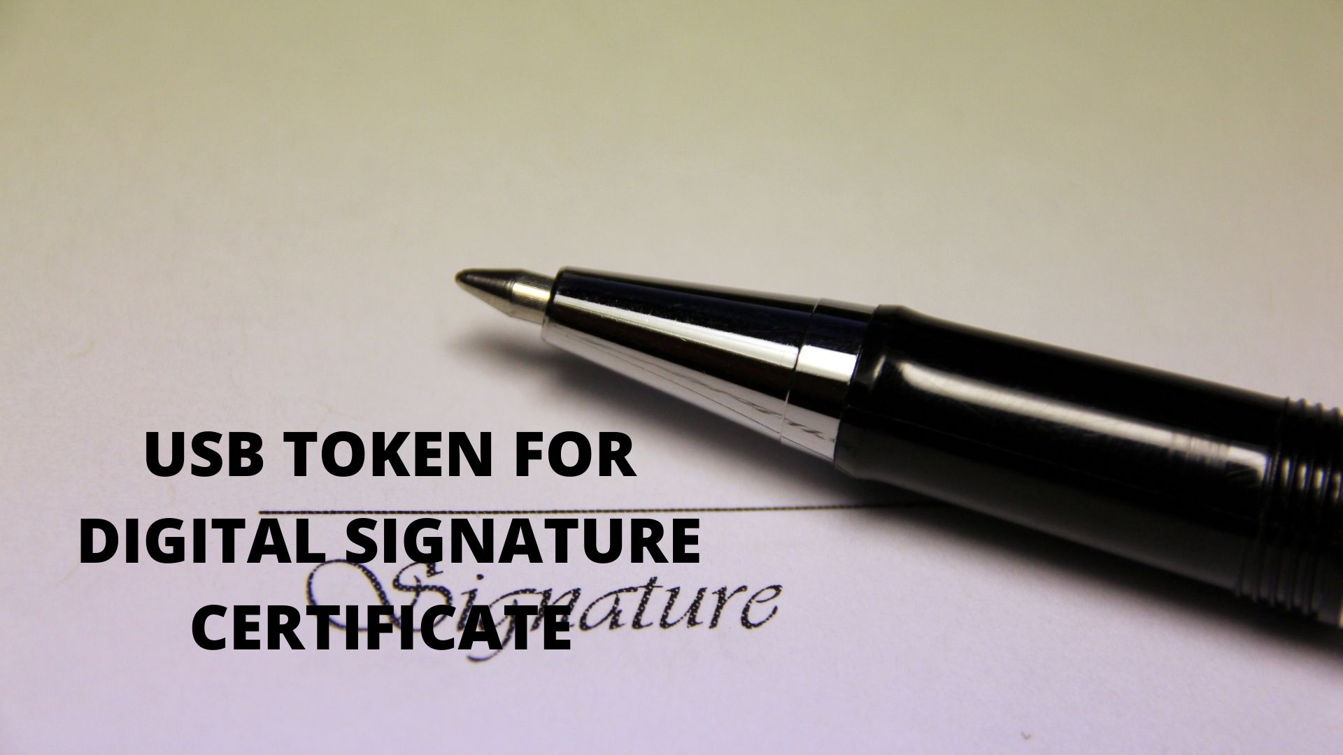 USB TOKEN FOR DIGITAL SIGNATURE CERTIFICATE