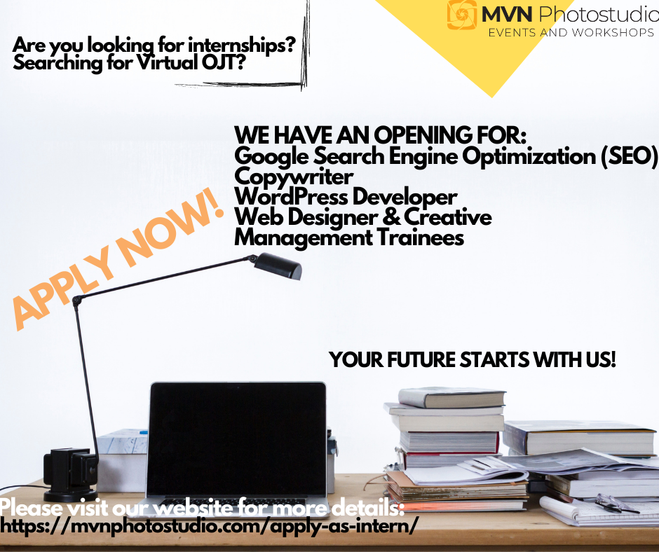 MVN PhotoStudio Events and Workshops Internship (Virtual OJT) Program