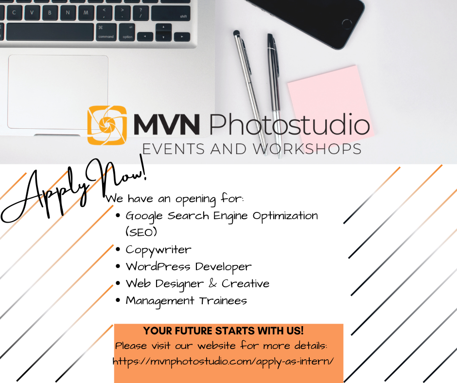 MVN PhotoStudio Events and Workshops Internship (Virtual OJT) Program