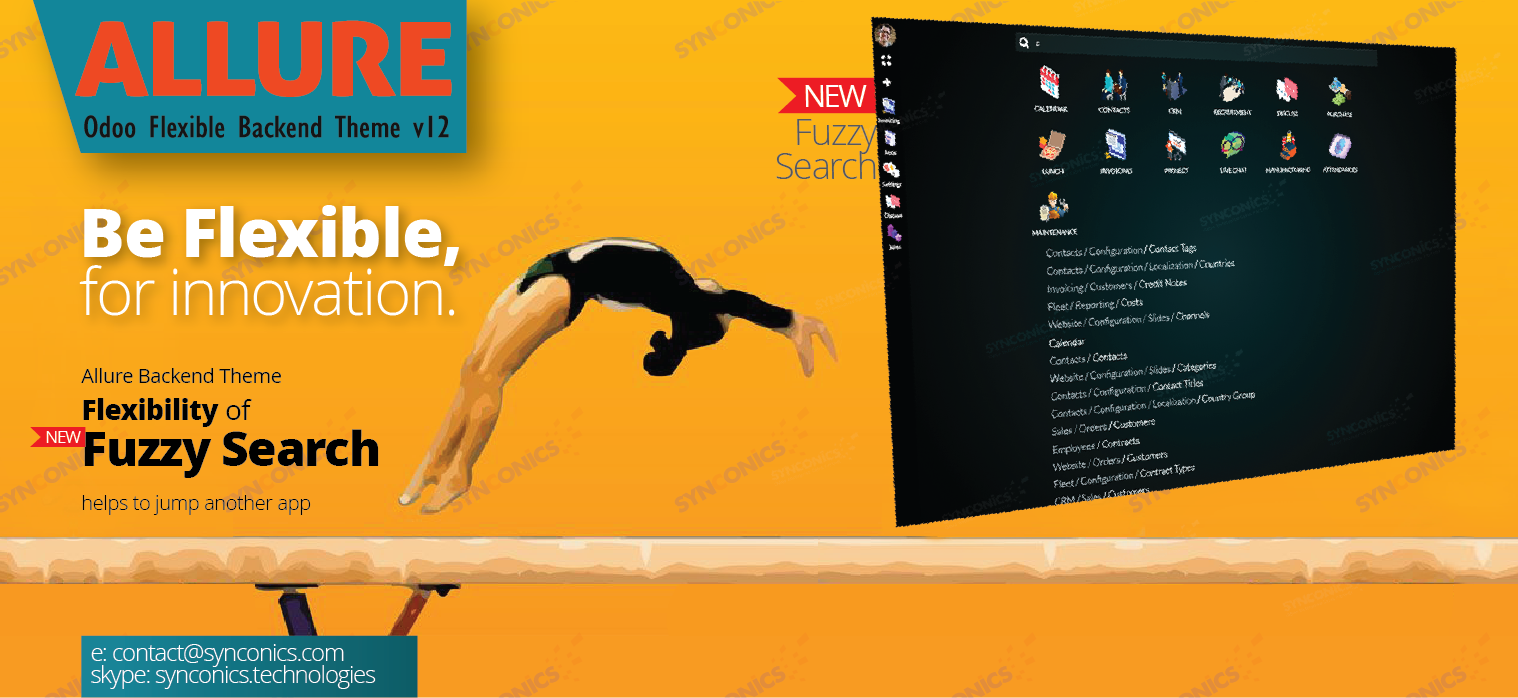 Allure Backend Theme | Odoo Apps | Synconics