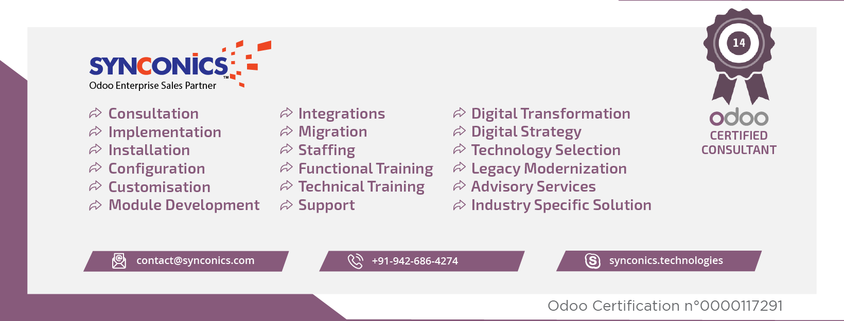 Synconics Technologies : Odoo Apps | ERP Software