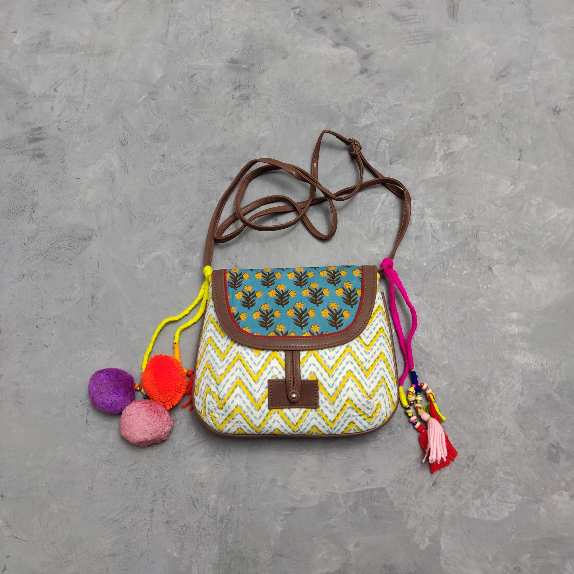 Printed Sling Bags - Jaipur Mela