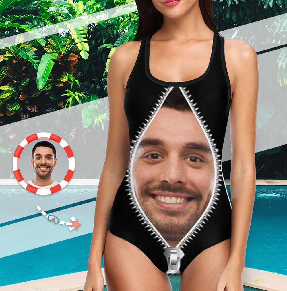 Custom Face Swimsuits For Women, Backless and Adjustable Swimsuits