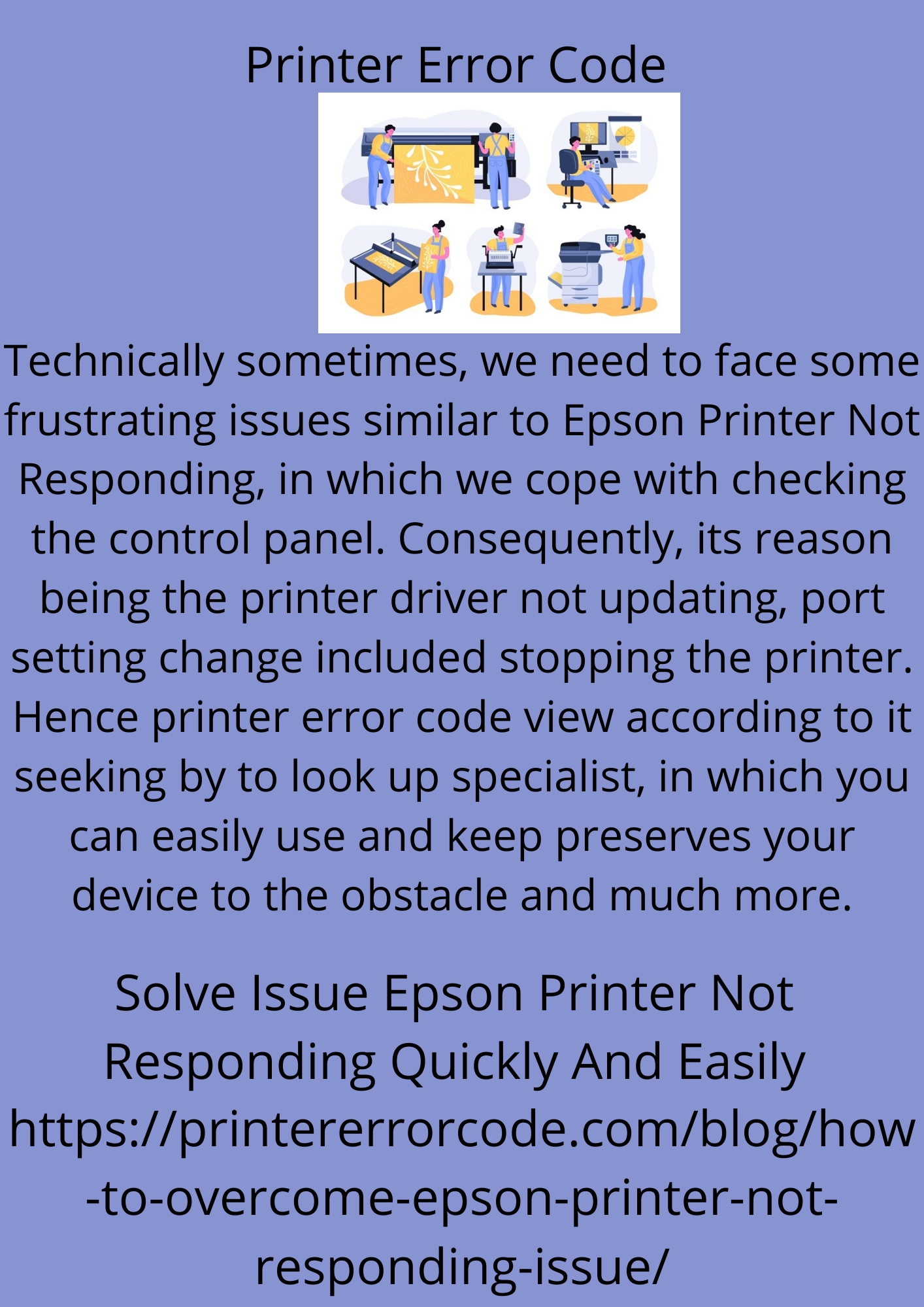 Solve Issue Epson Printer Not Responding Quickly And Easily