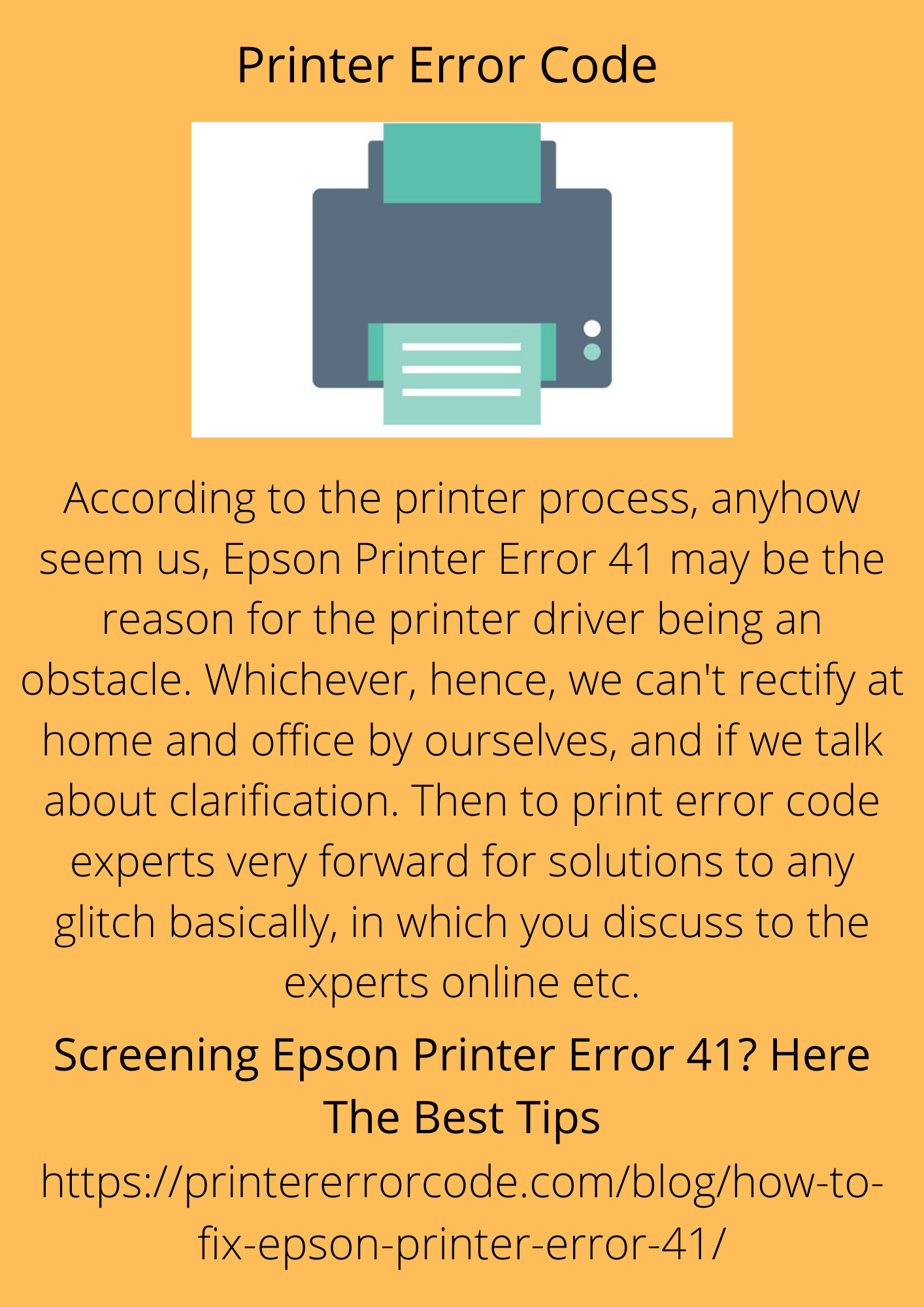 Screening Epson Printer Error 41? Here The Best Tips