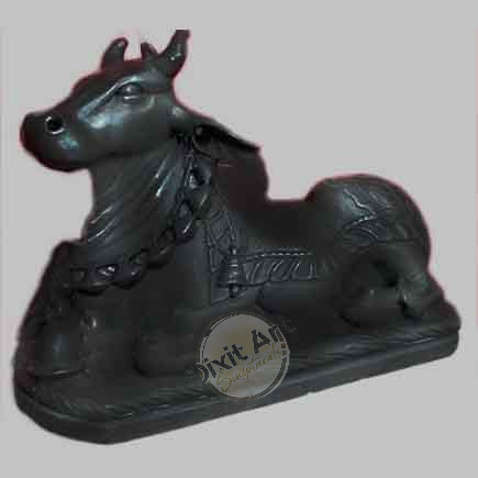 White and Black Marble Nandi Statue For Home | Buy Nandi Statue Online