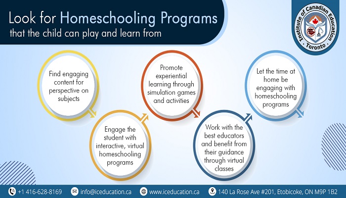 Look for Homeschooling Programs that the child can play and learn from