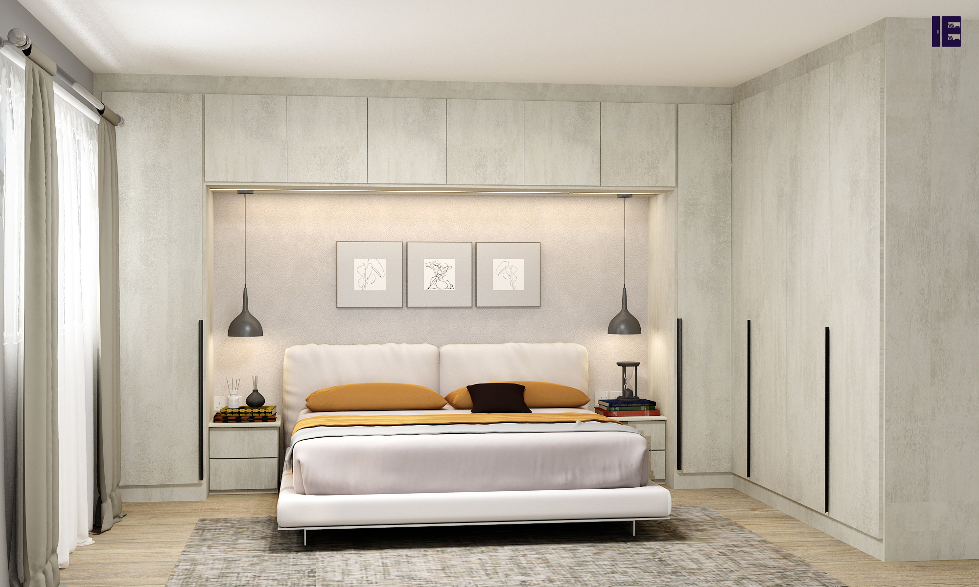 Made-to-measure Corner Bedroom Units