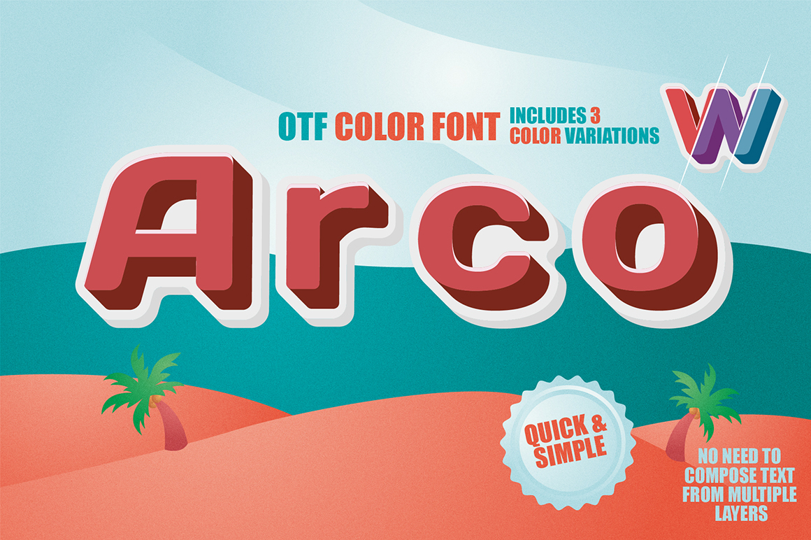 OTF Color Font | Arco | Draftik