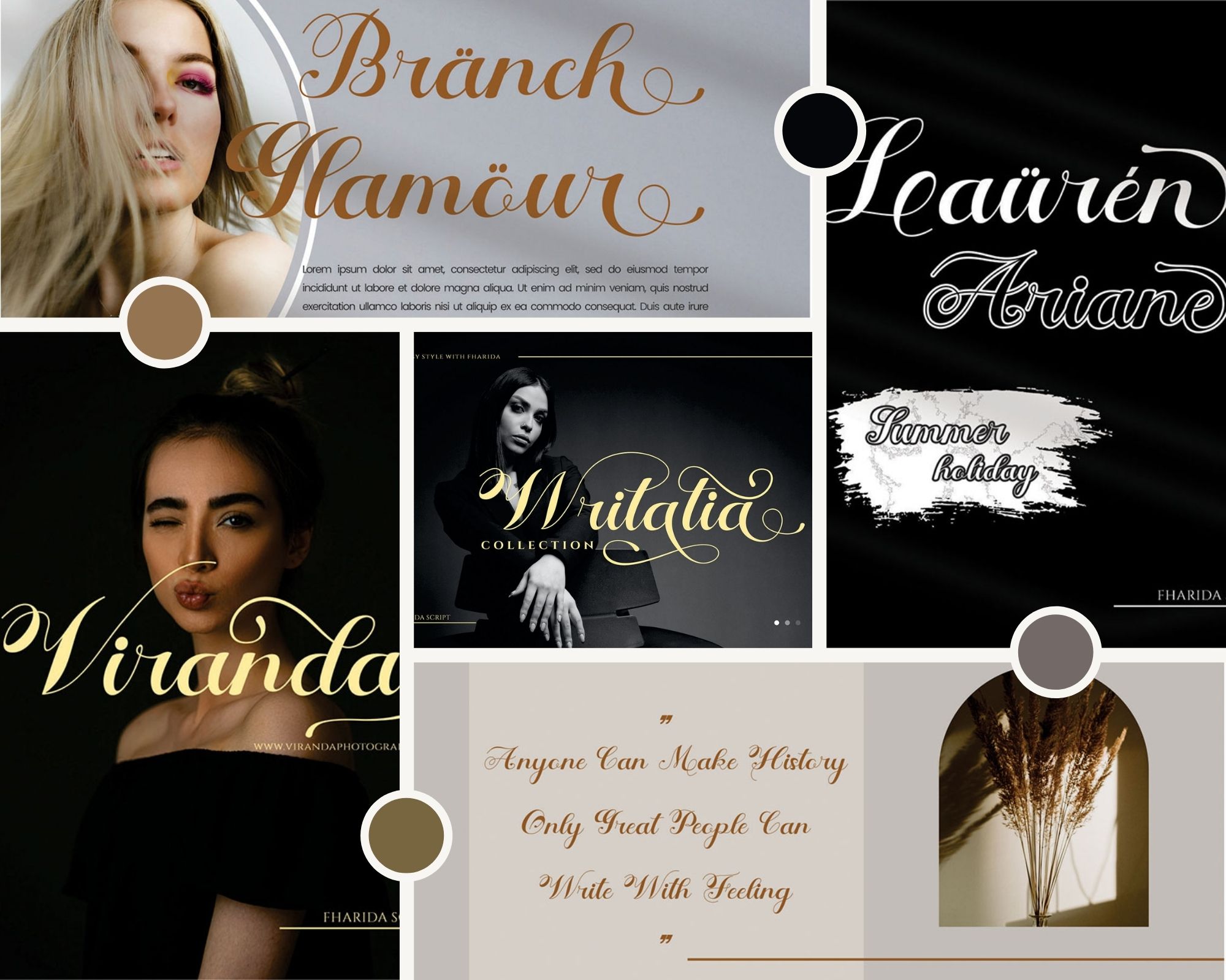 Fharida | Calligraphy Font | Draftik